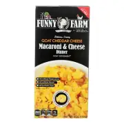 Funny Farm By La Loo's Goat Cheddar Cheese Macaroni & Cheese Dinner - Case o...