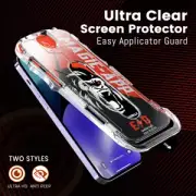 Ultra Clear Screen Protector Anti Spy Ez Fit Kit For iPhone 15 14 Pro Max Plus