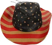 [OATIPHO] 2pcs USA Flag Pattern Wide Brim Hat Sun Blocking Fashionable for Outdoor Beach Picnic More
