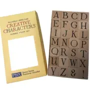 New In Box Creative Characters Piccadilly Upper Case Alphabet Rubber Stamp Set