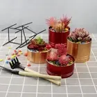 Aluminium Alloy Succulents Flowerpot Cylinder Plants Container Box Planter