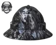 Custom Hydrographic Safety Hard Hat DAMES OF DEATH PRO CHOICE WIDE BRIM