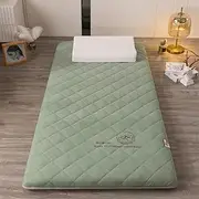 Dormitory Mattress Soft Plush Japanese Floor Futon Mattress Portable Floor Mat Foldable Bed Mattress Topper Soybean Protein Fiber Sleeping Pad,Green,150x200cm(59 * 79in)