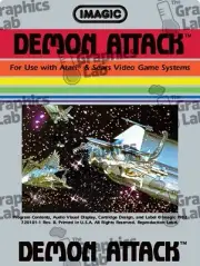 Replacement Foil Game Label - IMAGIC Demon Attack for Atari 2600