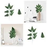 Green Leather Fern Silk Leaves 16 Long Stem Roses Artificial Flowers