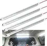 WELLUCK 12V Interior LED Light Bar, DC Light Strip w/Switch for Car, Trailer, Truck Bed, Van, RV, Cargo, Boat, Cabinet, Slim Enclosed Trailer Lights Fixture, 12 Volt Led Lighting