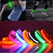7 Colors Glowing Bracelets Sport LED Wristbands Adjustable Running Light for Runners Joggers Cyclists Bike Warnning Light Outdoor Sport Accessories