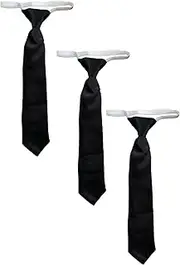 [NSE] Baby Boys & Kids Black Colour 1-7 Years Elastic Tie 3 Piece Set