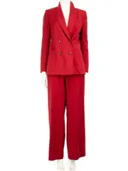 Red Wool Blazer & Trouser Suits