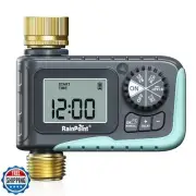 RAINPOINT Sprinkler Timer with Brass Inlet and Outlet, Programmable Hose Time