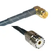 RFC195 SMA MALE ANGLE to SO239 UHF Female Coax RF Cable USA-Ship Lot