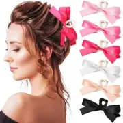 6 Pack Bow Claw Clips for Women Thick Bow Hair Accessories for Thin Stylish