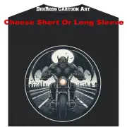 Gargoyle Mythical Creature Biker Crusier Motorcycle #2 DigiRods Cartoon T Shirt