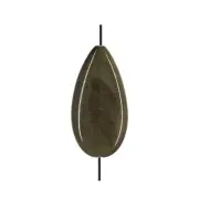 Large Golden Sheen Obsidian Flat Pear Teardrop Pendant Bead 20x39mm #89062
