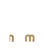 Miu Miu Logo Detailed Earrings One size Yellow