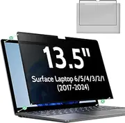 Nano 13.5 Inch Privacy Screen for Microsoft Surface Laptop 6/5/4/3/2/1, Removable Film Anti-Spy Filter Black Security Protector, Anti Glare Blue Light Shield Matte Screen Guard