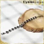 ELYSIUM‧迷霧樂園 〈LSS005A〉印度‧精品 13顆圓形 黑星石925銀 手鍊/手環