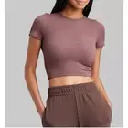 Wild Fable Seamless Baby Crop T-shirt Top Chestnut Mauve Women’s S NWT