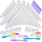 100 Pcs 3G Empty Plastic Makeup Containers with Lids Tiny Sample Small Pot Jars