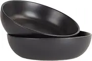 10 Strawberry Street Wazee Matte 9"/48oz Serving Bowl, Set of 2, Black