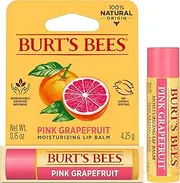 Burt's Bees Pink Grapefruit, Moisturizing Lip Balm 0.15 oz