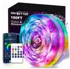 DAYBETTER 100 ft Outdoor Led Strip Lights Waterproof Smart Light Strips