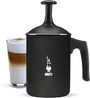 Bialetti - Tuttocrema, Milk Frother, with Double Mesh Sieve Insert for Fast, Creamy and Lush Milk Froth, 3 Cup (166ml), 8cm, Aluminium, Black