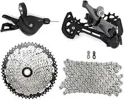YEJIANGHUA Fit for M6100 1x12 Speed Derailleur Groupset MTB Mountain Bike M6100 Shift Lever Rear Derailleur Sunshine Cassette 50T 52T (Color : Green)