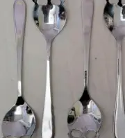 Victorian Trading Set 4 Silver Calavera Skull Slotted Cocktail Teaspoons 6C