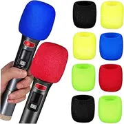 Vaguelly 10pcs Thick Microphone Covers Dustproof Windproof Mic Covers for Ktv Compatible with Standard Hand Held Microphones for Indoor Outdoor Use Lightweight Durable Sponge Material