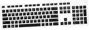 QUMIIRITY 1Pc Dust Keyboard Protector for Wired Keyboard Semi Transparent Black Cover Easy to Clean Fit for Dust and Liquid Protection