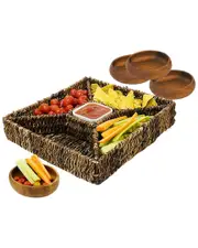 Woodard & Charles 5pc Acacia Wood Entertaining Set