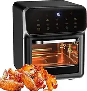 Multifunctional Air Fryer with Built-in Baking Light, 20L Air Fryer Combo with Temperature Control Timer, LCD Display, 1350W Convection Oven for Grill/Pizza/Baking/Dried Fruit