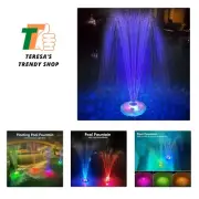 Floating Pool Fountain with Underwater Light Show, Rechargeable Battery Power...