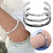 Vintage Mobius Bracelets Stainless Steel Viking Rune Gifts Bangles Cuff G9D9