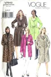 Vogue 7942 uncut pattern classic trench coat and jacket sizes 8-10-12, 5 styles