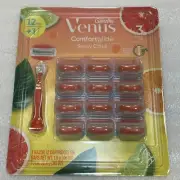 Gillette Venus Comfort Glide Sunny Citrus Women's Razor Plus 12 Blade Refills