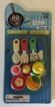 Archie McPhee Eraser World novelty Kitchen Eraser Set NIP