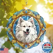 64memory American Eskimo Dog Wind Spinner, American Eskimo Wind Spinner Hangi