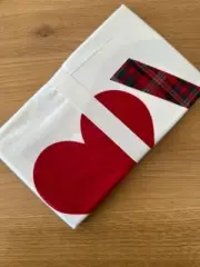 Pottery Barn Love & Joy Pillowcases STANDARD Size Christmas TARTAN SET/ 2 NEW
