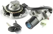 YCBFGAZATK Motorcycle Ignition Key Switch Fuel Gas Cap Seat Lock Kit Fit for Suzuki GSX750 VX800 GSX600 GSF400 RF400 RF600 RF900 GSF250 RGV125