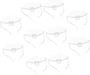 AUTSUPPL Mall Spit Cover 10pcs Plastic Spit Mask Anti-Fog Face Mask for Restaurant Hygiene