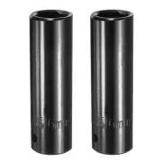 2pcs 6-Point Impact Socket 16mm Socket 1/2" Drive 3.15" Lengthen CR-V Steel