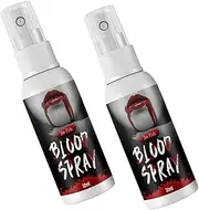 2Pcs Fake Blood Spray Halloween Makeup Liquid Blood Washable Special Effects for Costume Cosplay Pranks and Party Decorations Realistic Blood Prop for Zombie and Vampire