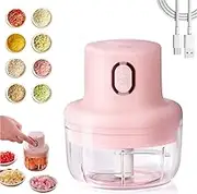 Skypicni Wireless Food Chopper, Wireless Food Chopper, Portable Rechargeable Mini Chopper Food Processor, 100ml/250ml Capacity, for Garlic, Onion, Meat, Veggie (100ML)