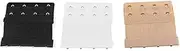 [Generic] Bra Extender Extension 4 Hook Pack of 3 Clip On Strap Elastic Black White Nude