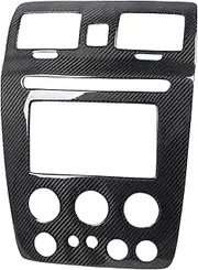 Console Multimedia Control Panel Trim Carbon Fiber Dash Air Outlet Radio Panel Frame Cover for H3 2007 2010 Left Hand Drive with Glossy Appearance