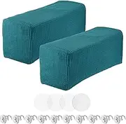 uxcell 2pcs Couch Arm Covers, Armchair Sofa Arm Covers with Twist Pin, Anti-Slip Furniture Protector Slipcovers for Chairs/Sofas, Blue