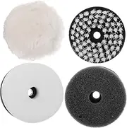 GLSTOY 4pcs Shoe Cleaning Brush Polisher Dusting Brush with Sponge for Complete Shoe Maintenance for Shining Finish