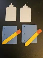 Glue, Notepaper and Pencils Assembled Die Cuts - 6 Pcs